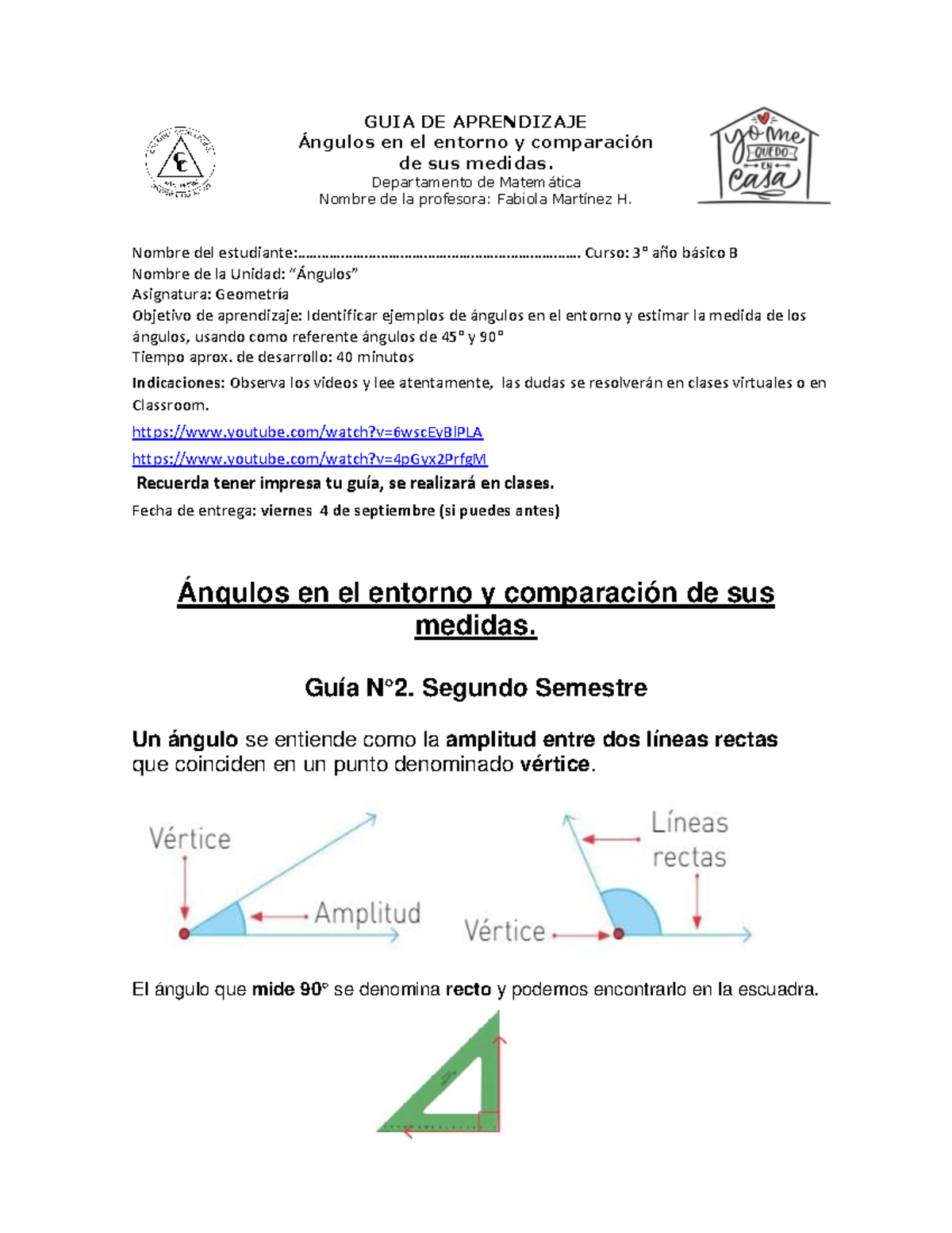 Geometria-3°B-F - ññññ - GUIA DE APRENDIZAJE ¡ngulos en el entorno y ...