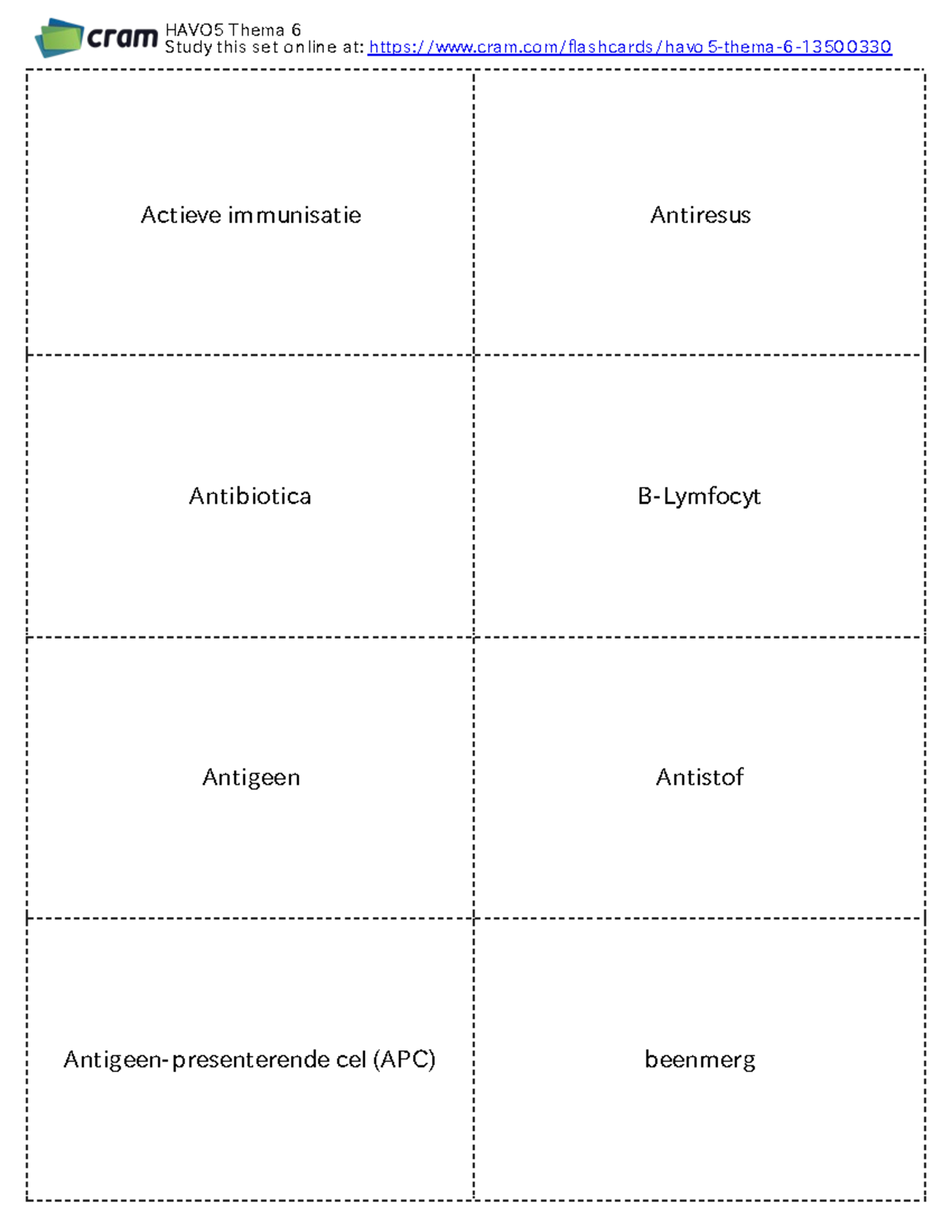 Havo5Thema 6-large - Biologie Begrippen - Actieve Immunisatie Antiresus ...