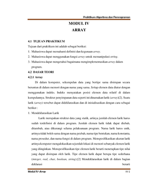 Laporan Modul 1 - MODUL I PENGETAHUAN DASAR PEMROGRAMAN C/C++ 1 TUJUAN ...