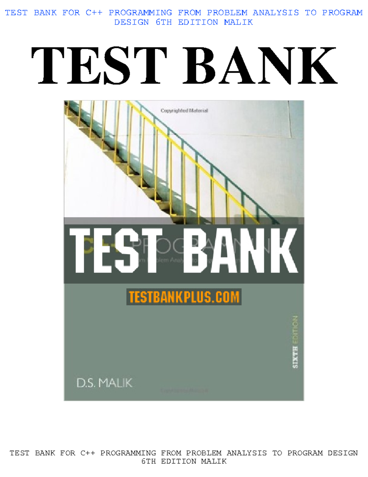 Chapter 2 tha basic of elements C++ -TEST-BANK - TEST BANK FOR C++ ...