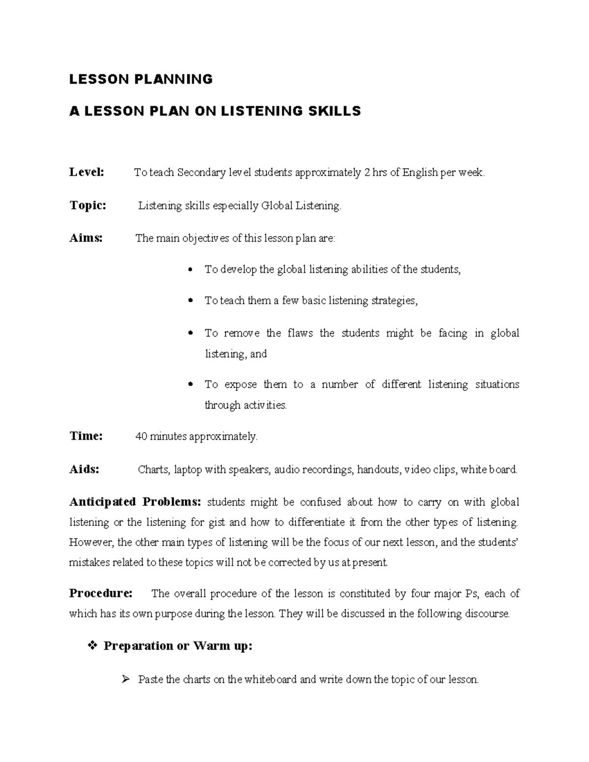 Lessonplanning 130104100224 phpapp 01 LESSON PLANNING A LESSON PLAN