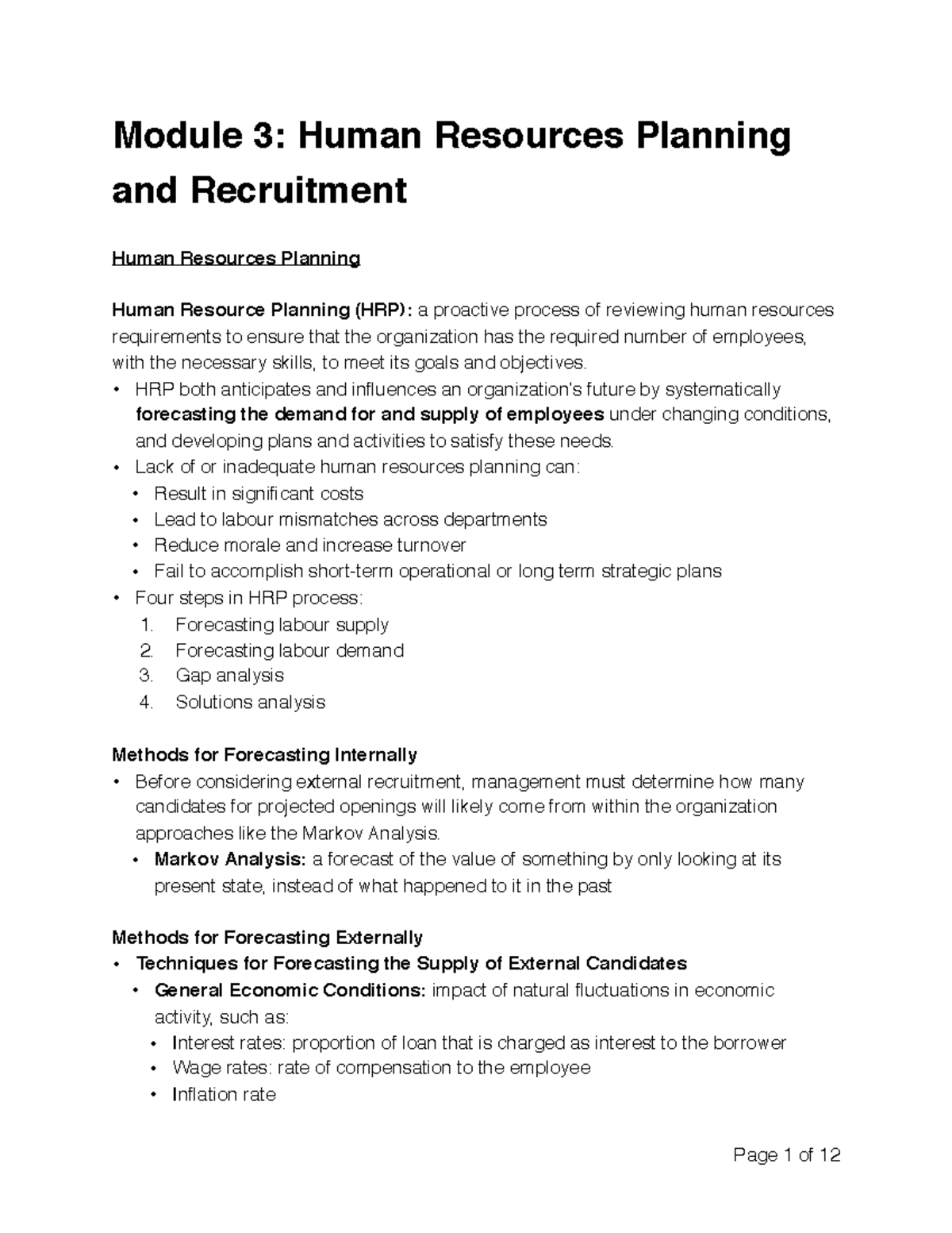 types-of-human-resource-planning