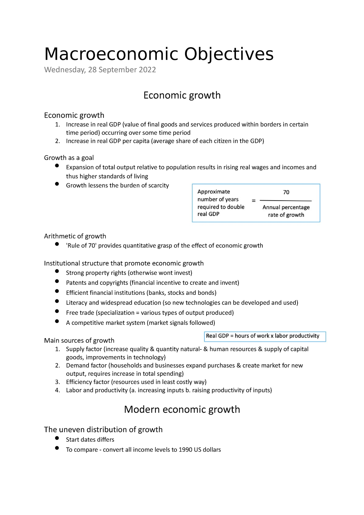 Macroeconomic Objectives (chptr 15) - EKN 120 - UP - Studocu