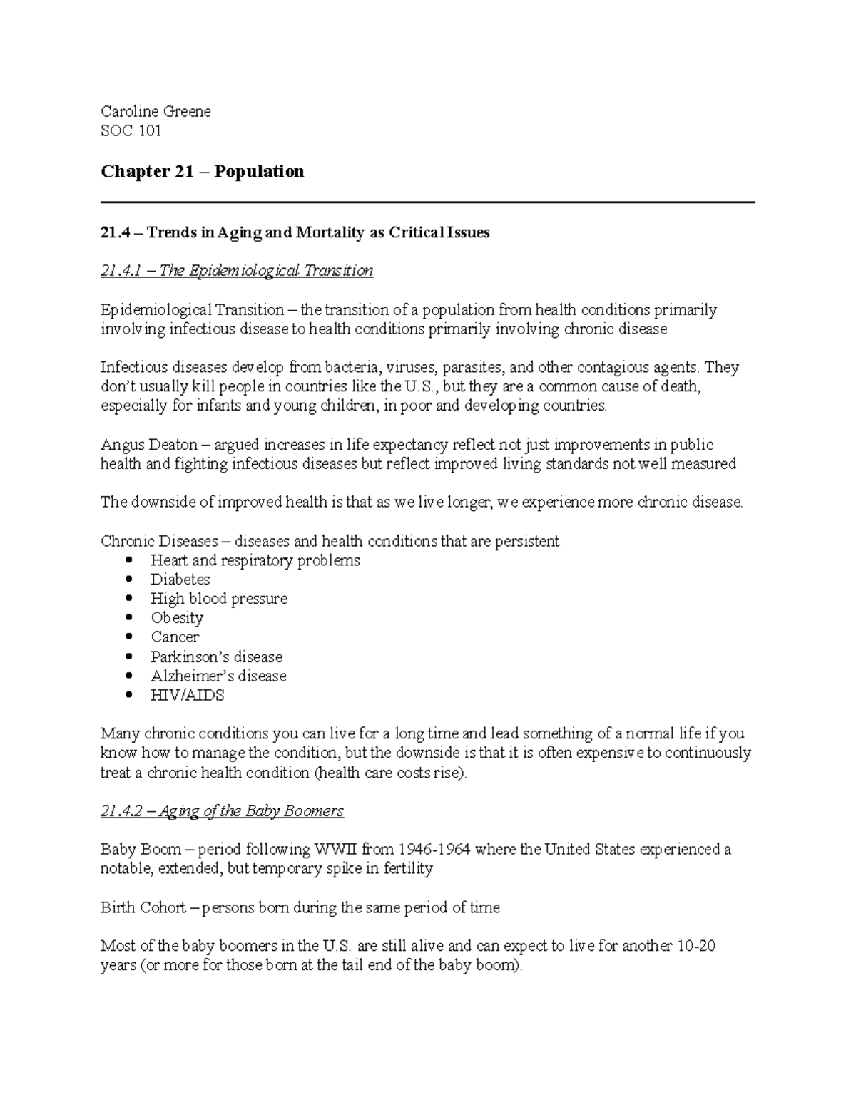 21.4 - Trends in Aging and Mortality as Critical Issues - 4 – The ...