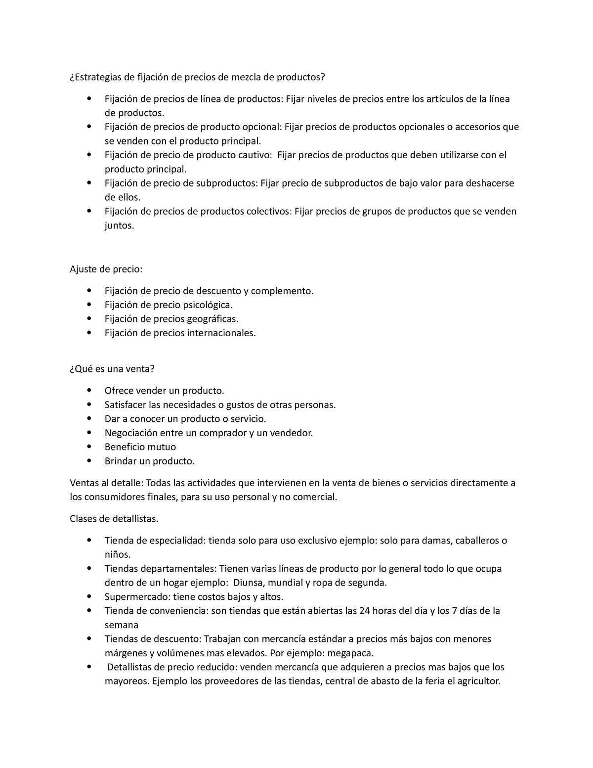 Guia De Marketing 3 Parcial - ¿Estrategias De Fijación De Precios De ...