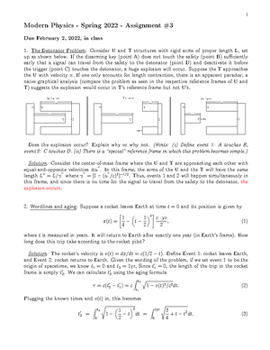 Hw7-solutions - HW 7 - Modern Physics - Spring 2022 - Assignment Due ...