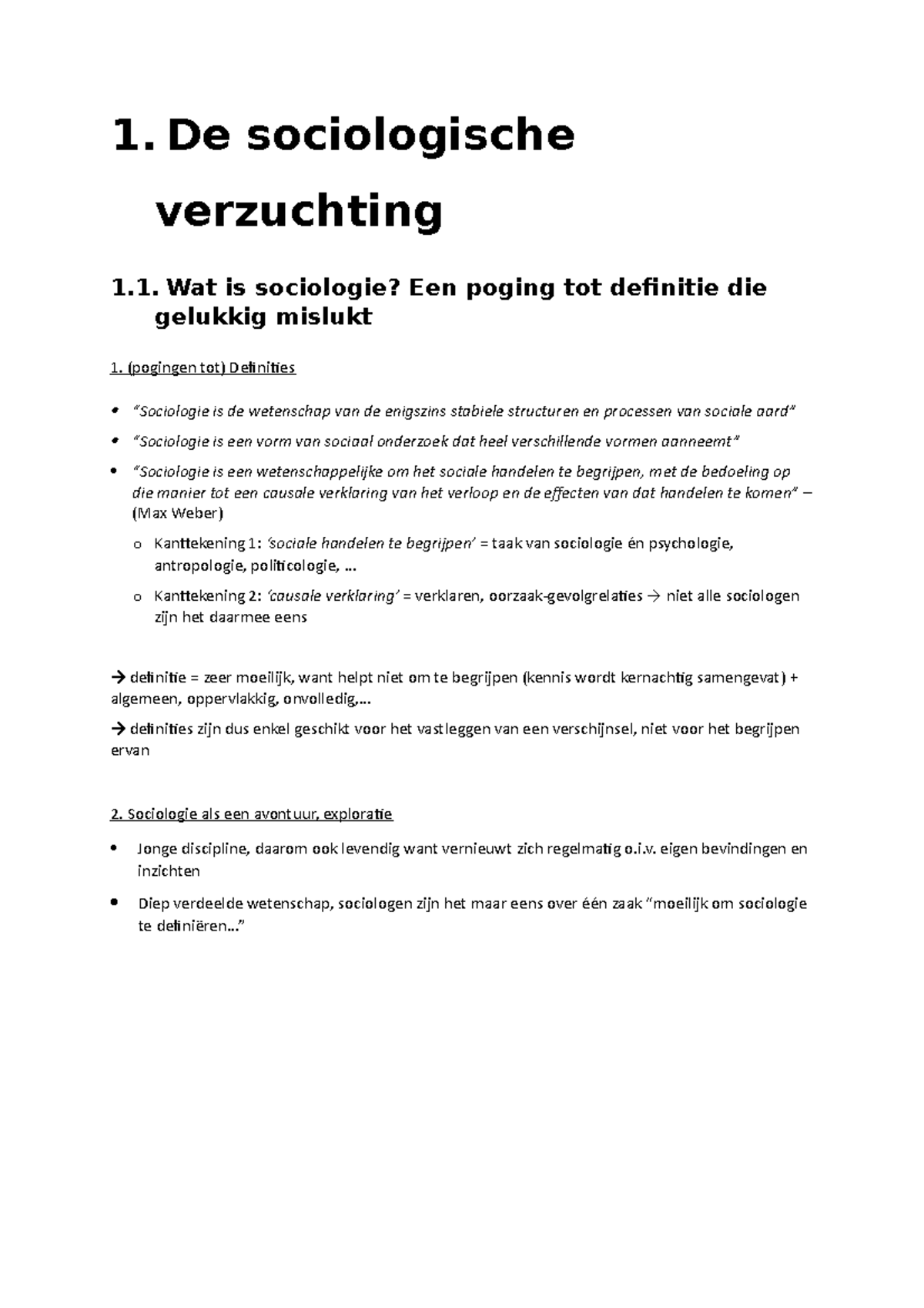 1. De Sociologische Verzuchting - 1. De Sociologische Verzuchting 1 ...