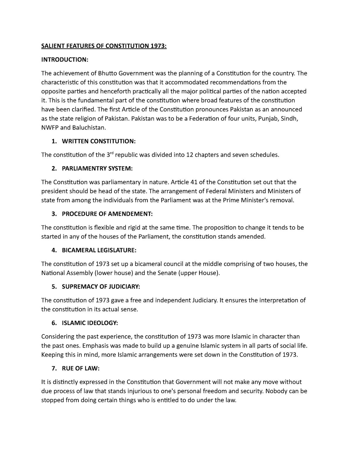 salient-features-of-constitution-1973-docx-notes-salient-features-of