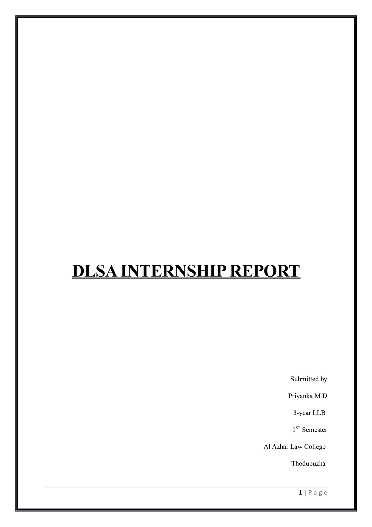 DLSA Internship Report 2022 May And April - DLSA INTERNSHIP REPORT ...