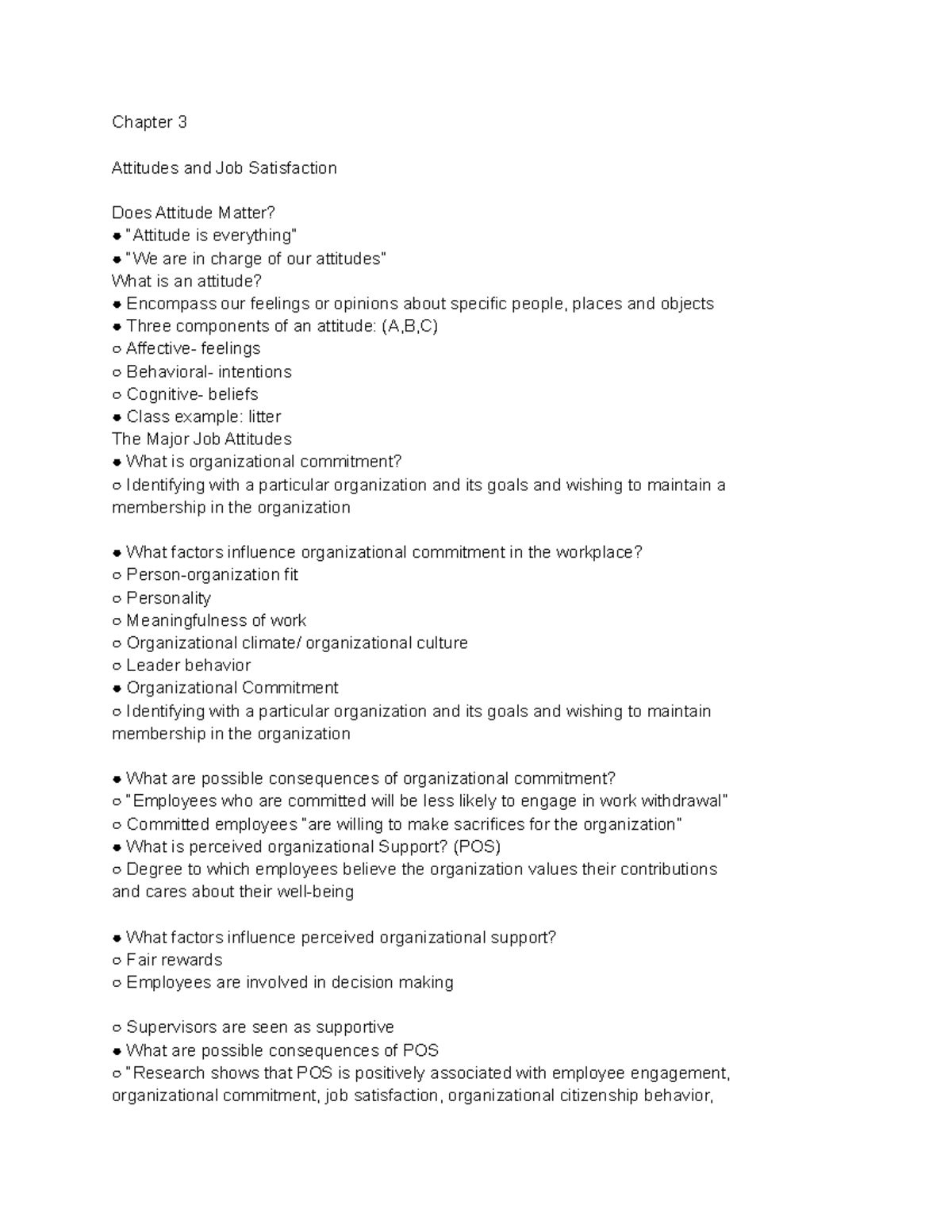 Chapter 3 Attitudes and Job Satisfaction - .. engaged employees ‘give ...