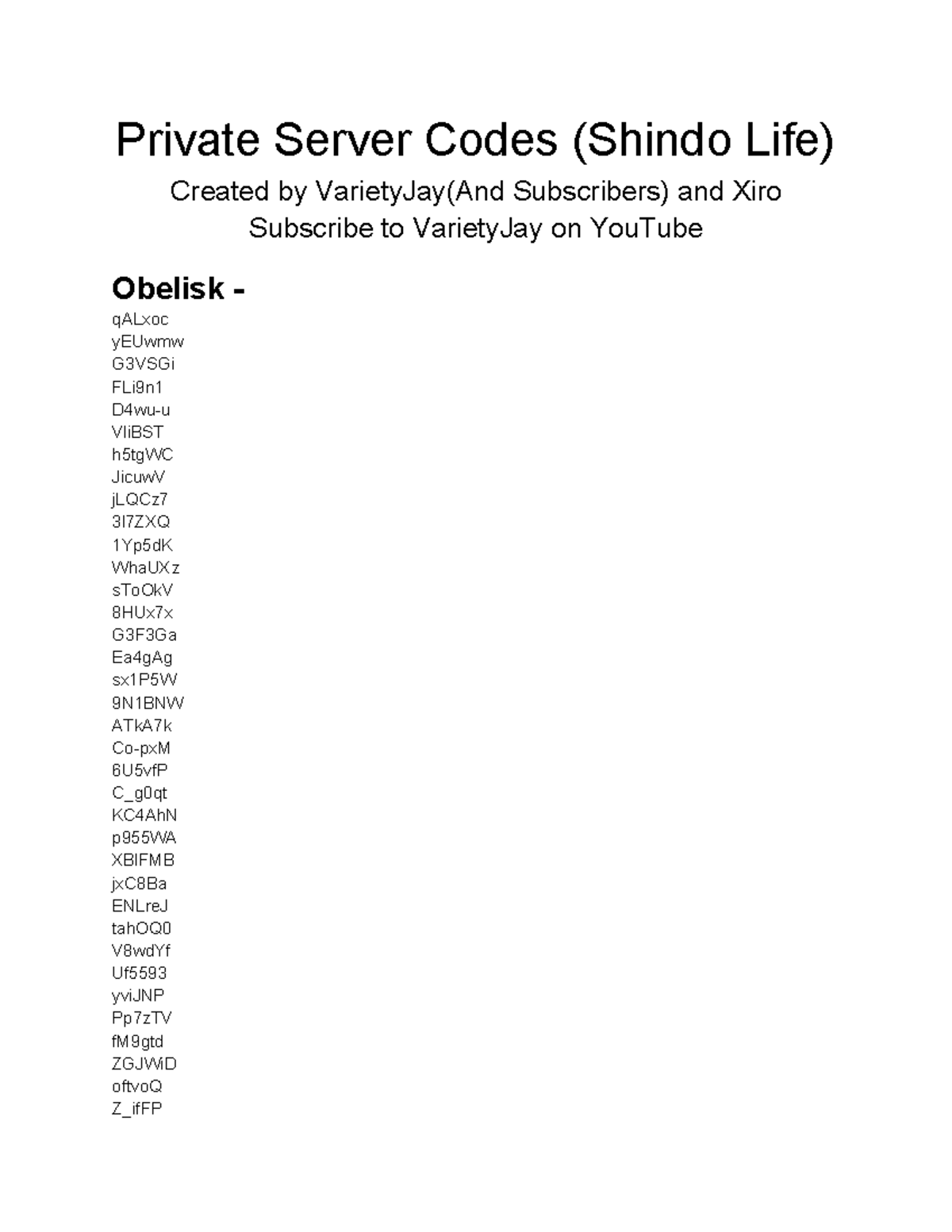 Shindo Life Private Server Codes Latest (2021) 