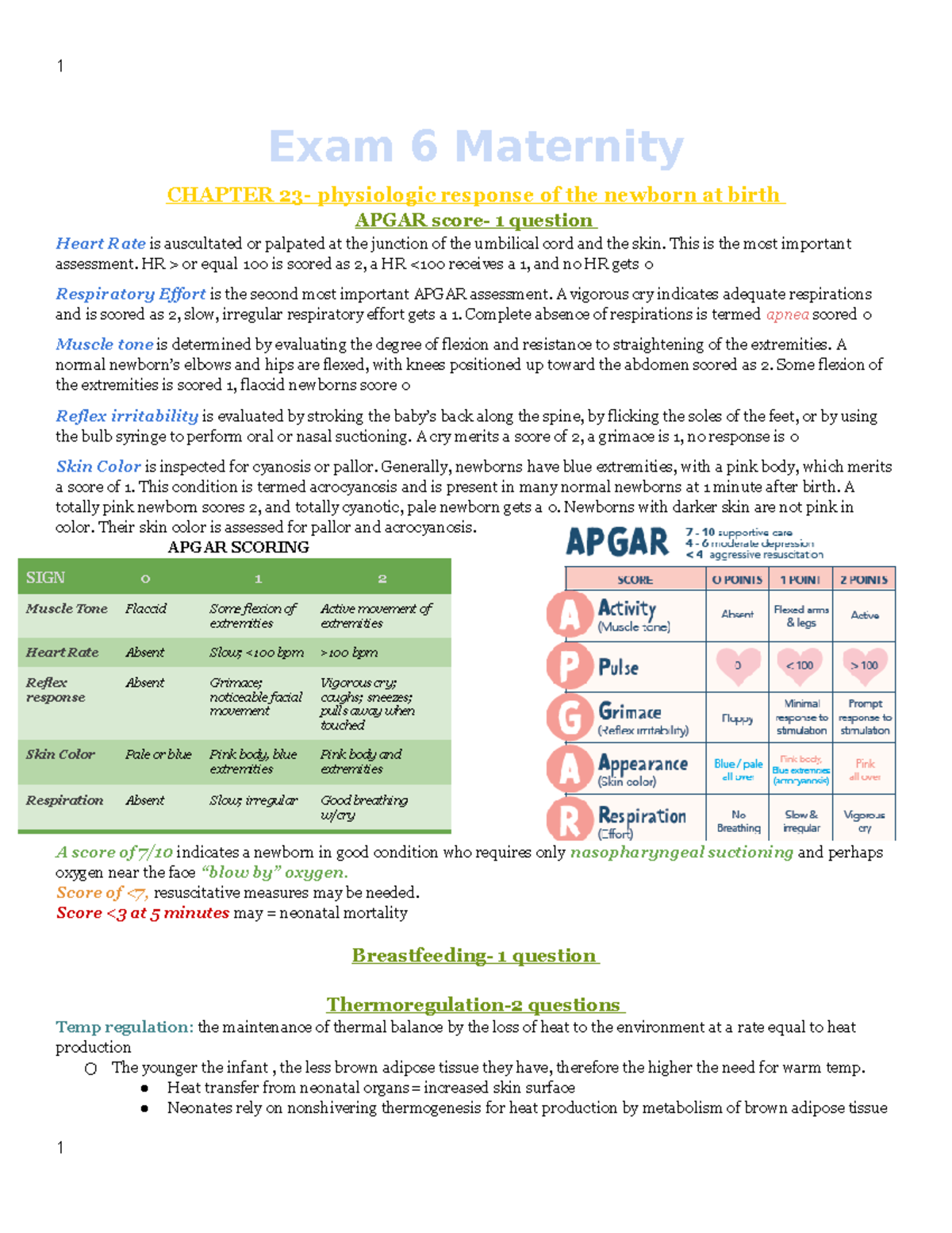 EXAM 6 Maternity copia - study guide - Exam 6 Maternity CHAPTER 23 ...