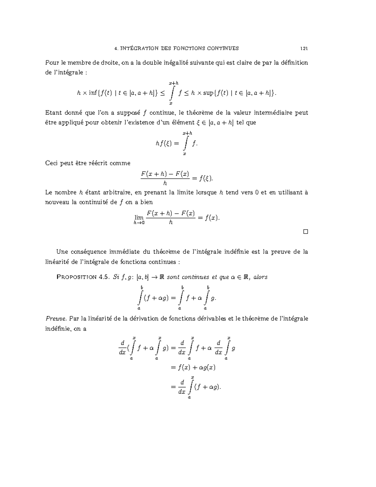 Cours Math Collin Analyse41 INT ́EGRATION DES FONCTIONS CONTINUES