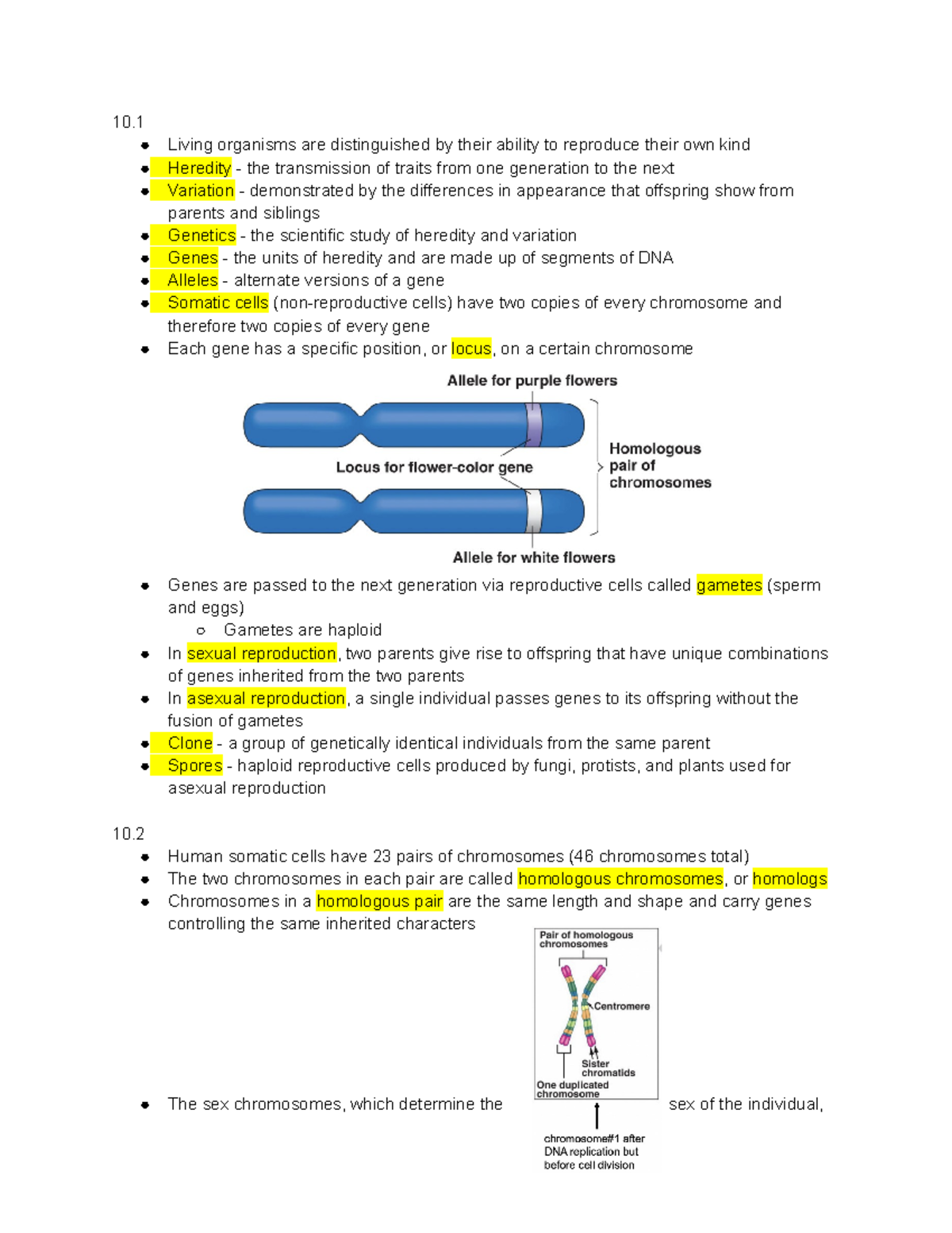 BI 112 Chapter 10 - 10. Living organisms are distinguished by their ...