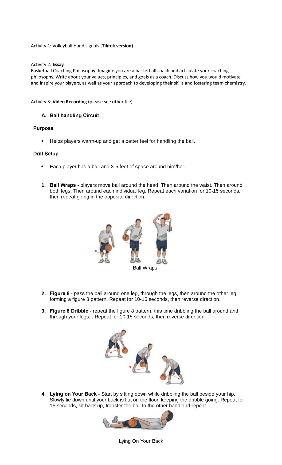 Missed Activities - none - Activity 1: Volleyball Hand signals (Tiktok ...