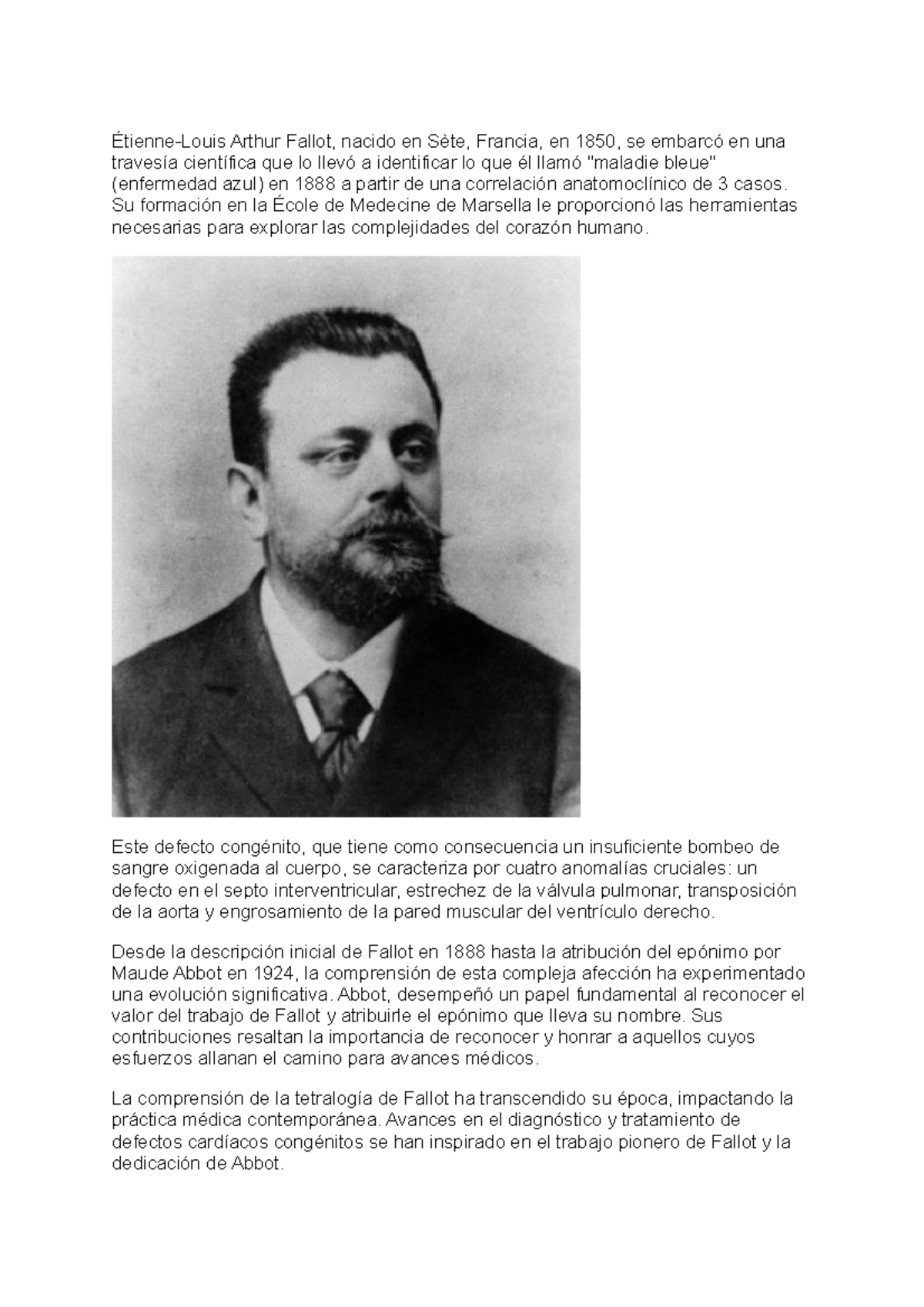 Fallot - Eponimos - Étienne-Louis Arthur Fallot, nacido en Sète ...