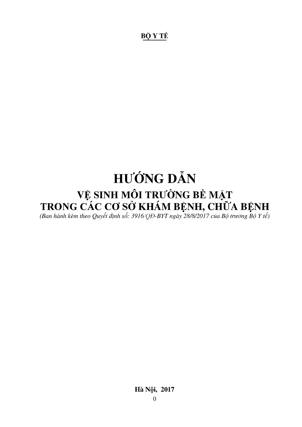 H-ng-d-n-v-sinh-môi-tr-ng-BV. - BỘ Y TẾ HƢỚNG DẪN VỆ SINH MÔI TRƢỜNG BỀ ...