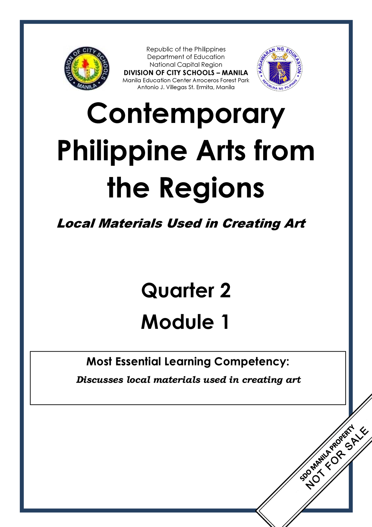 CPAR Q2 Mod1 - lecture notes - Contemporary Philippine Arts from the ...