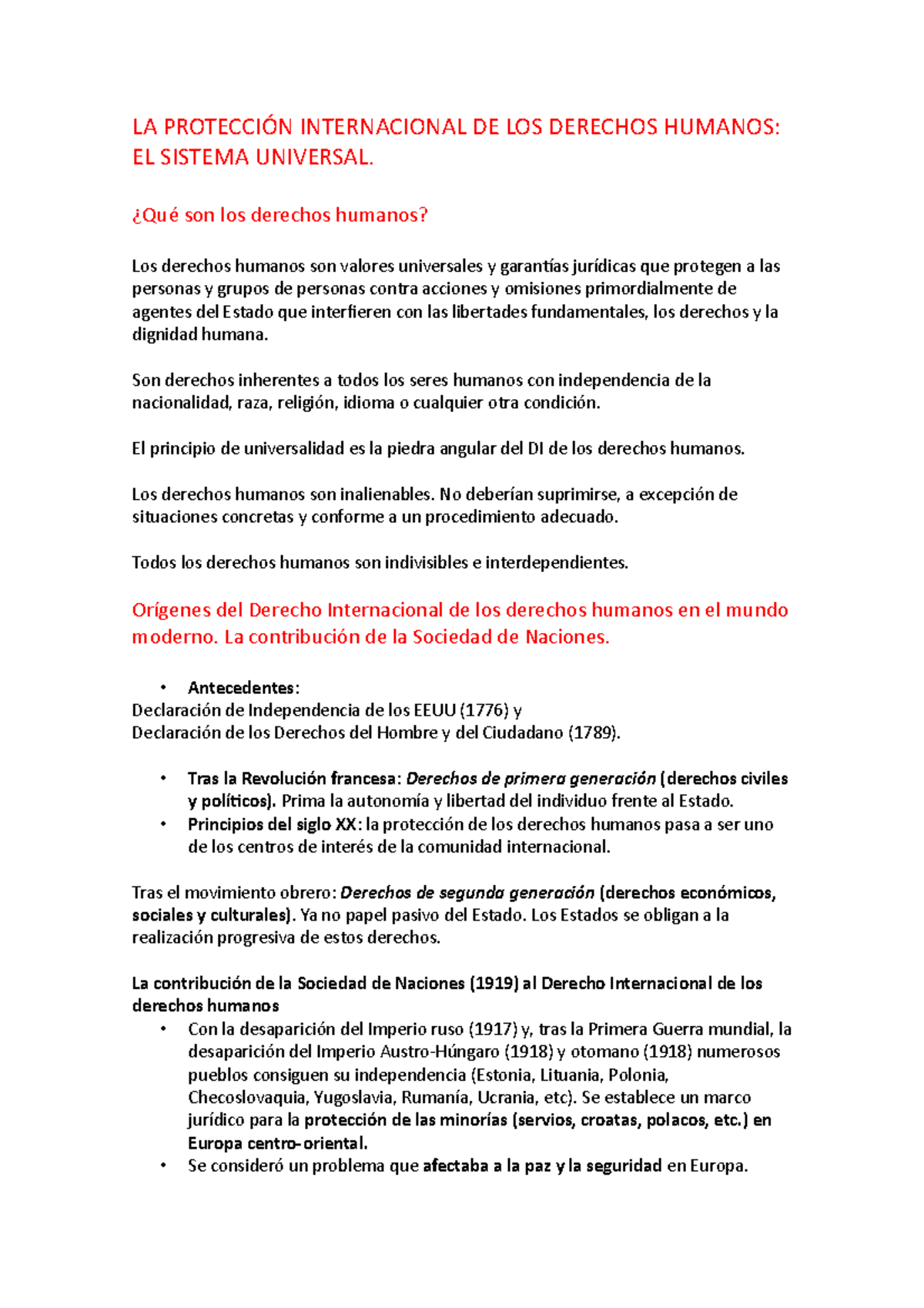 Tm 2 dip 2 - apuntes tema 2 - LA PROTECCIÓN INTERNACIONAL DE LOS ...