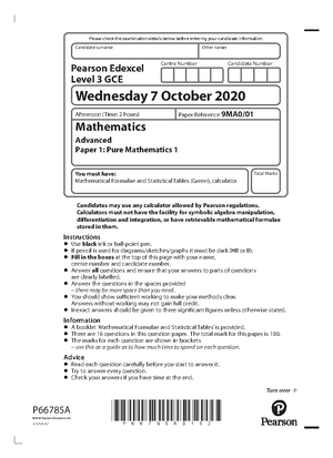 1ma1 3h Que Mock Set 5 Edexcel Gcse Maths Mock Set 5 Paper 3 Turn Over Candidate Surname 1ma1 3h Que Mock Set 5 Edexcel Gcse Maths Mock Set 5 Paper 3 Turn Over Candidate Surname