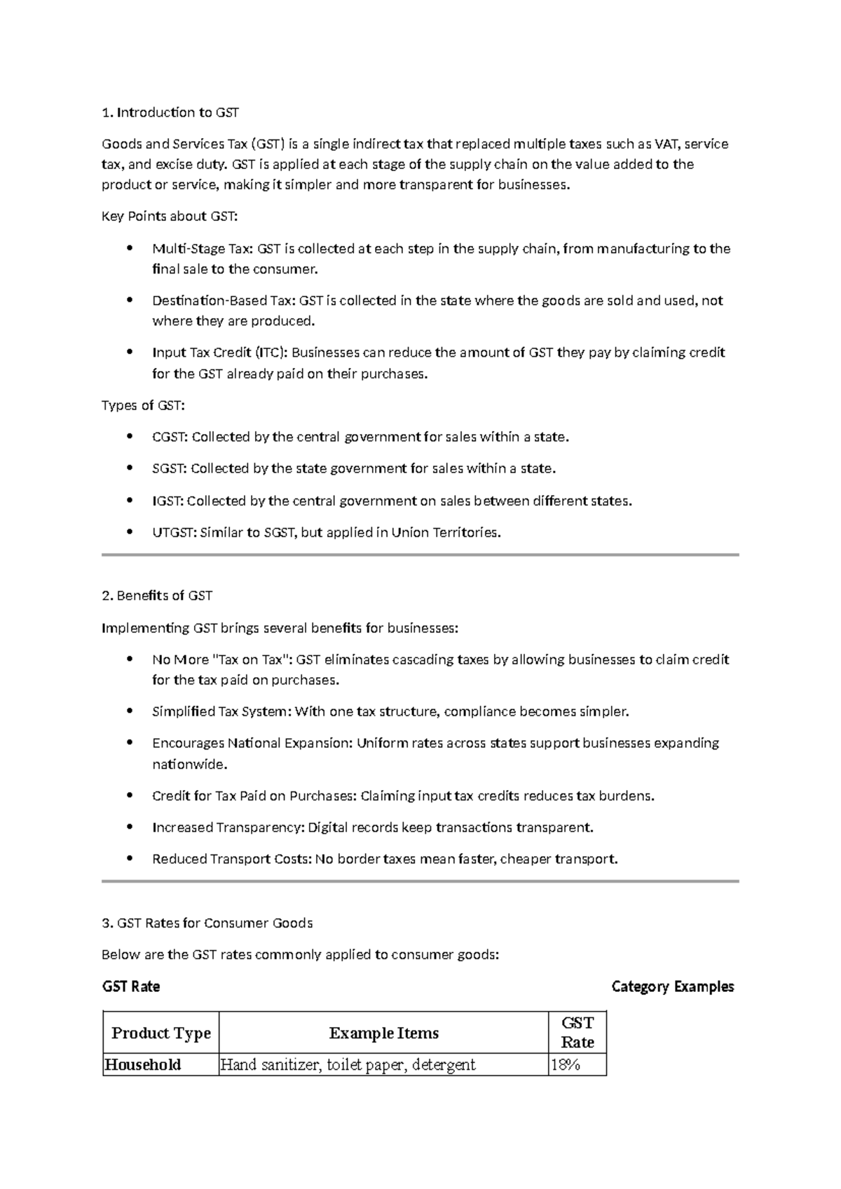 Gst Kit - gst intro - 1. Introduction to GST Goods and Services Tax ...