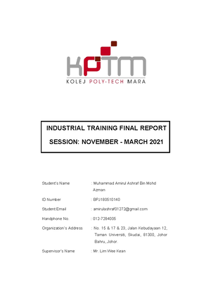 HR Safety Individu - THANKS - DIPLOMA IN HUMAN RESOURCE MANAGEMENT KPTM ...
