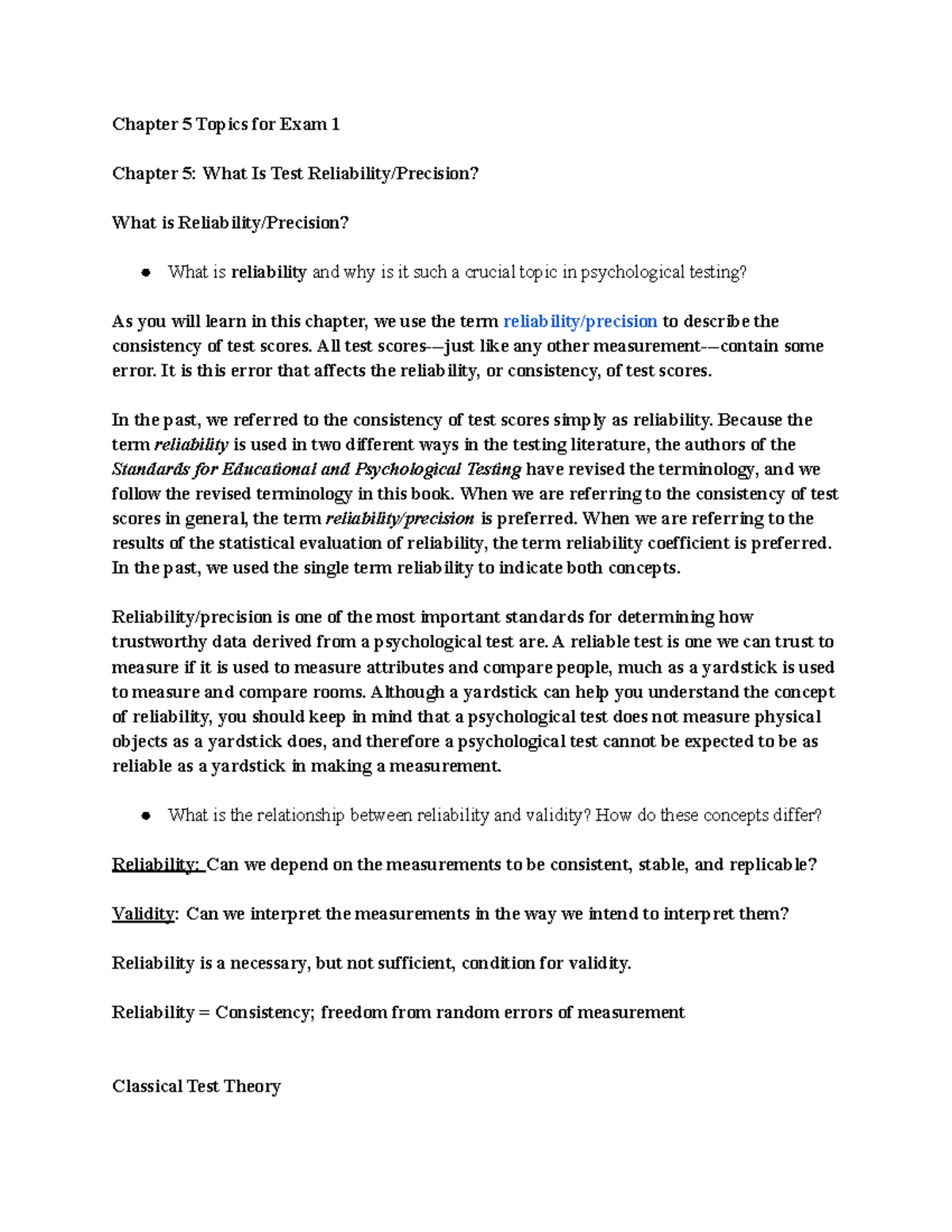 Psych 120 Chapter 5 Exam 1 - Chapter 5 Topics for Exam 1 Chapter 5 ...