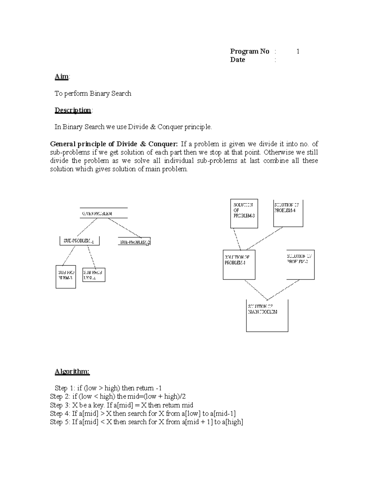 DAA LAB Manual 1 For engineering regulation 2021 Program No 1