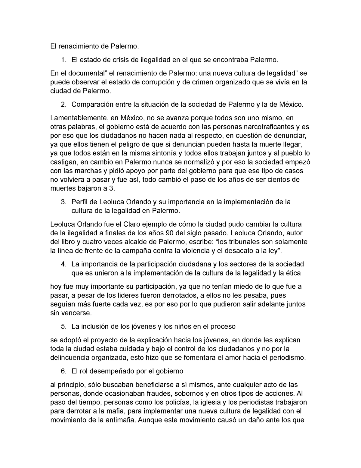 Actividad 2.2 Guía de lectura - El renacimiento de Palermo. 1. El ...