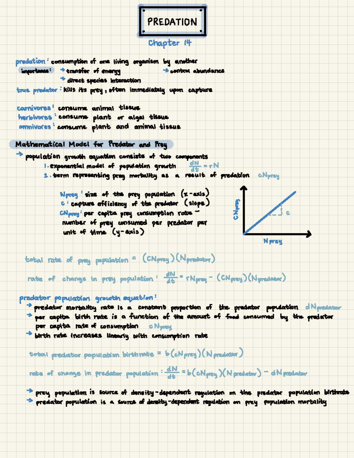 14- Predation - Lecture notes 15-16 - PREDATION Chapter predation ...
