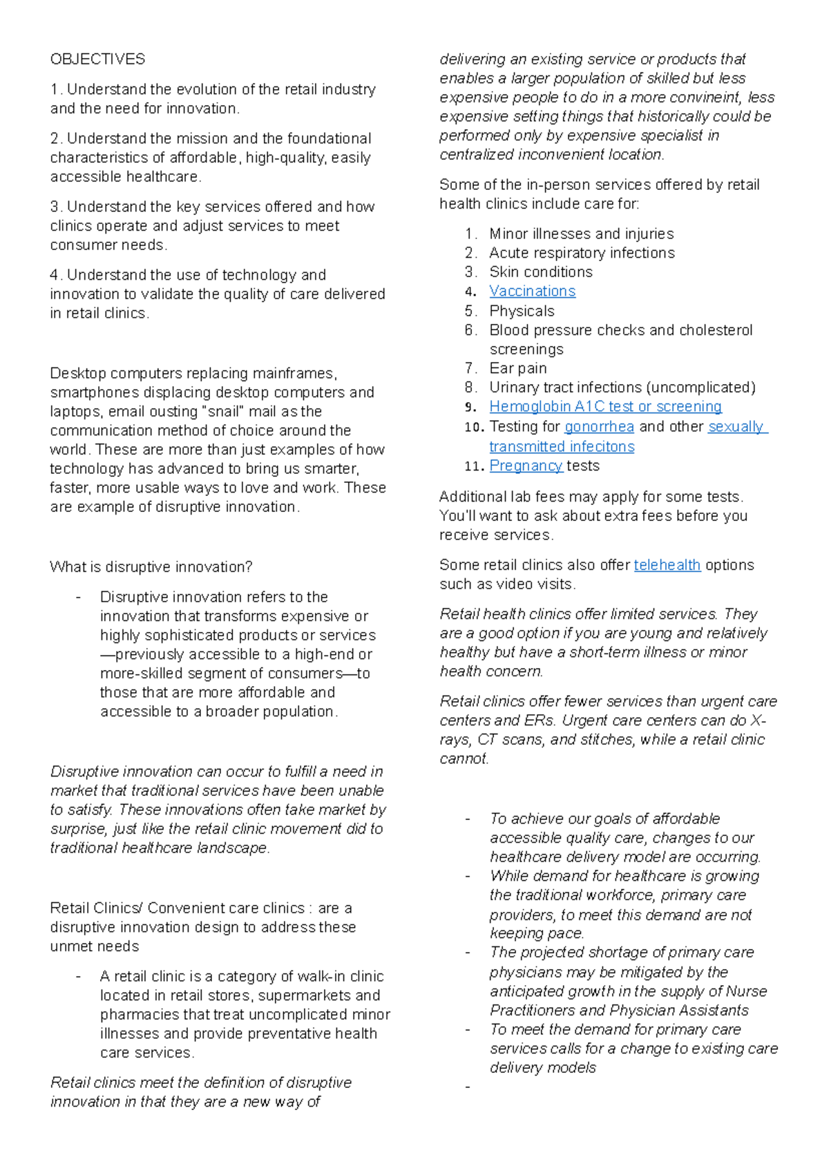 Informatics - OBJECTIVES Understand the evolution of the retail ...