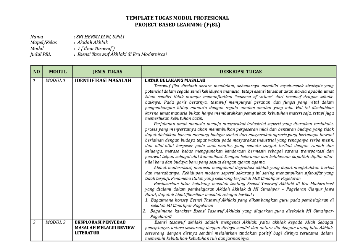 Tugas PJBL Modul 7 Revisi - TEMPLATE TUGAS MODUL PROFESIONAL PROJECT ...