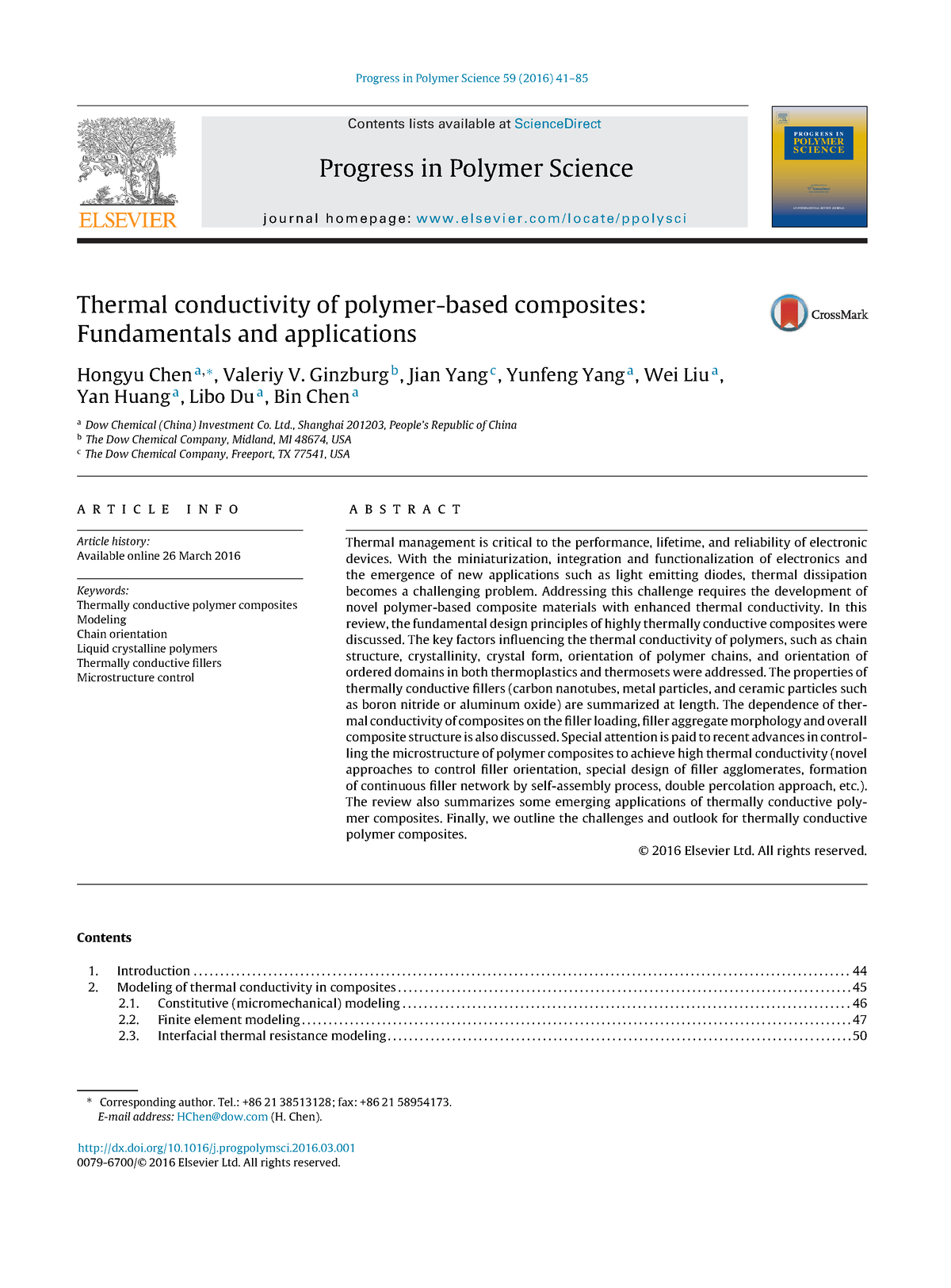 Thermal Conductivity Of Polymer-based Composites - Progress In Polymer ...