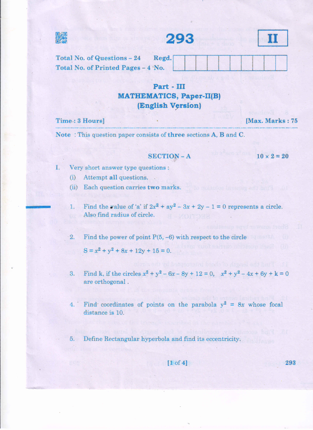 Mathematics-IIB(EM) - Reference - Mathematics - Studocu