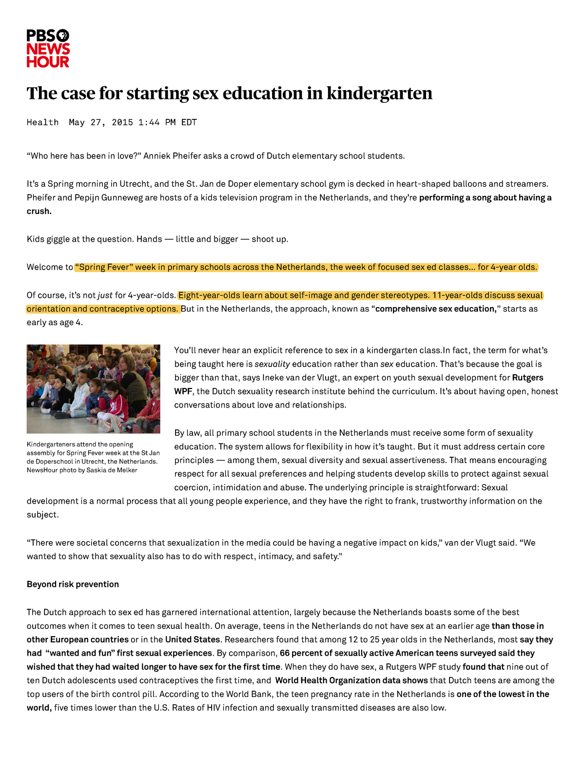 The Case For Starting Sex Education In Kindergarten Pbs News Hour The Case For Starting Sex 8981