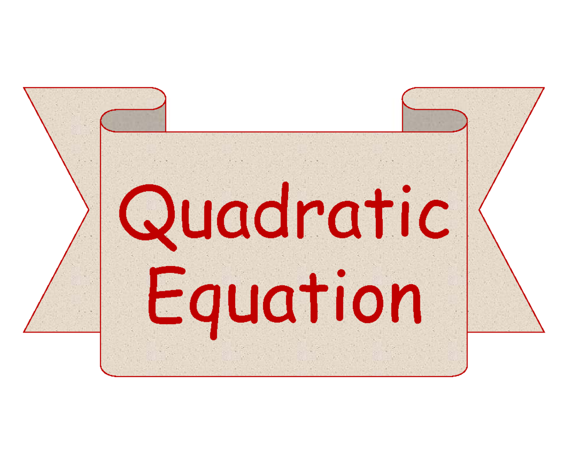 7. EA Quadratic Equations - Linear Algebra - QuadraticEquation ...