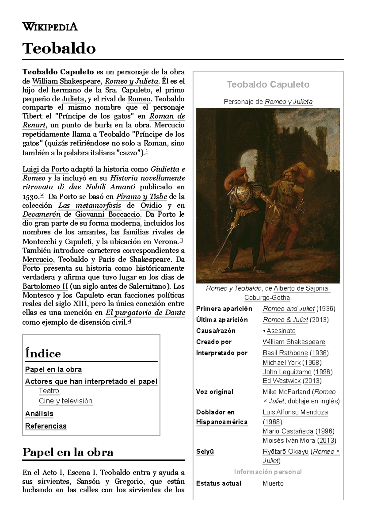 Teobaldo - Wikipedia, la enciclopedia libre - Teobaldo Capuleto ...