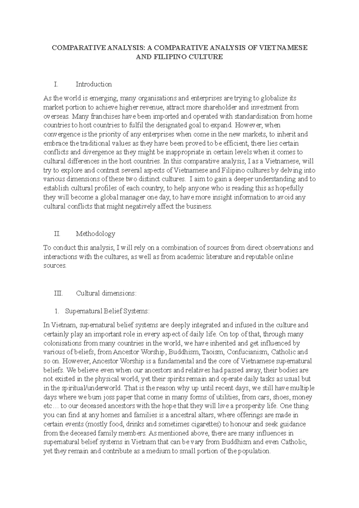 Comparative Analysis - COMPARATIVE ANALYSIS: A COMPARATIVE ANALYSIS OF ...