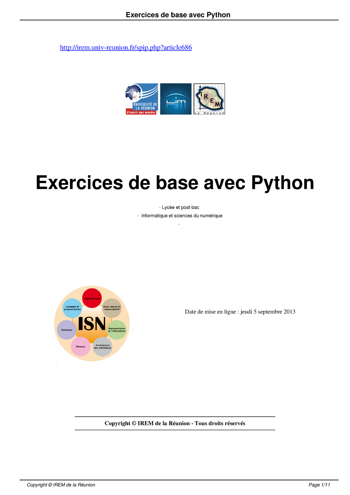 Exercices-de-base-avec-python A686 - Irem.univ-reunion/spip.php?article ...