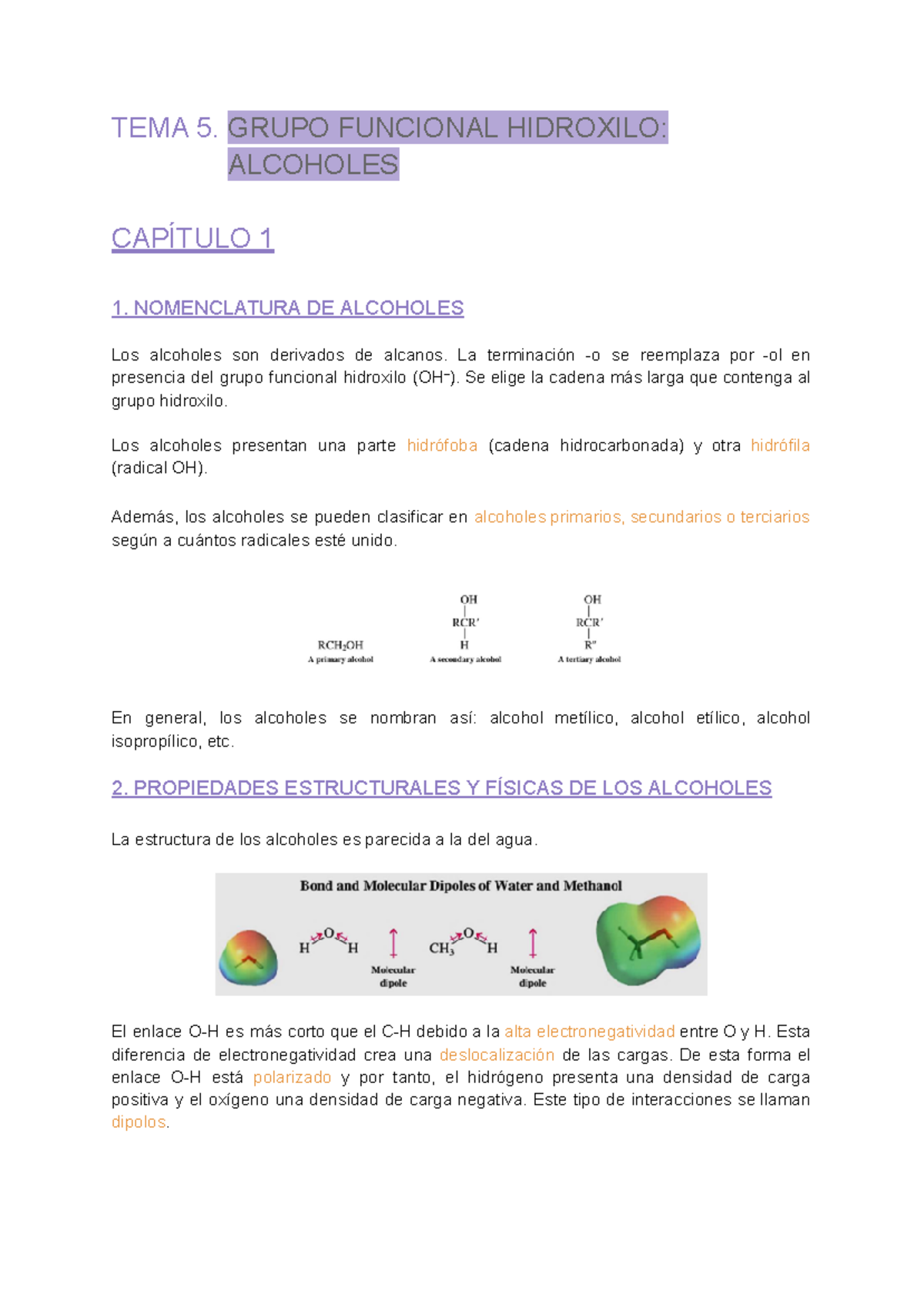 TEMA 5. Alcoholes - TEMA 5. GRUPO FUNCIONAL HIDROXILO: ALCOHOLES ...