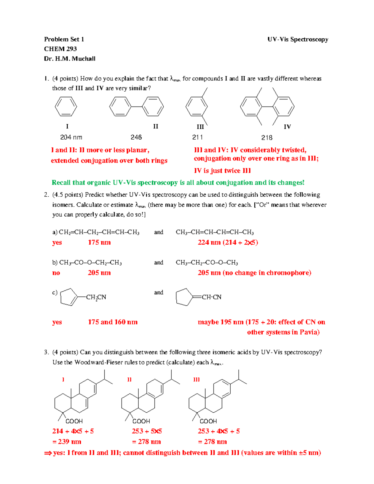 Sample/practice exam 2021, questions Problem Set 1 UVVis