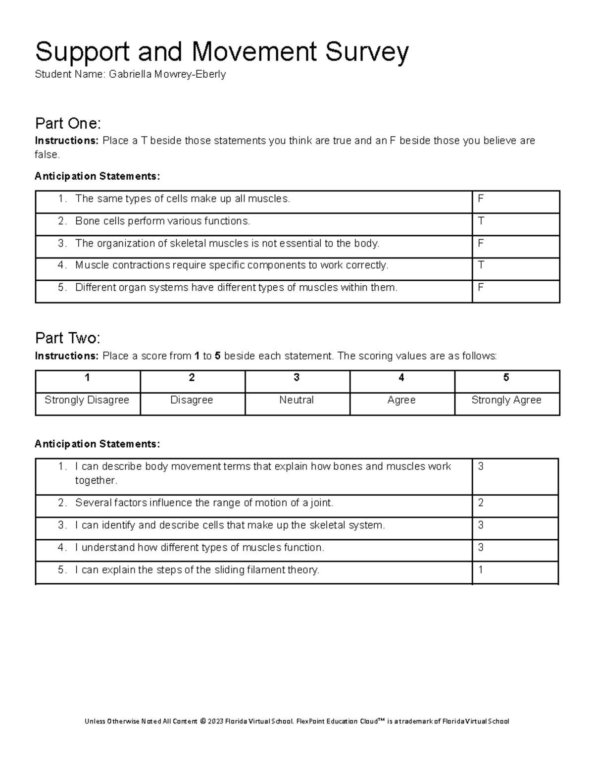 Copy of 200 support and movement survey - Support and Movement Survey ...