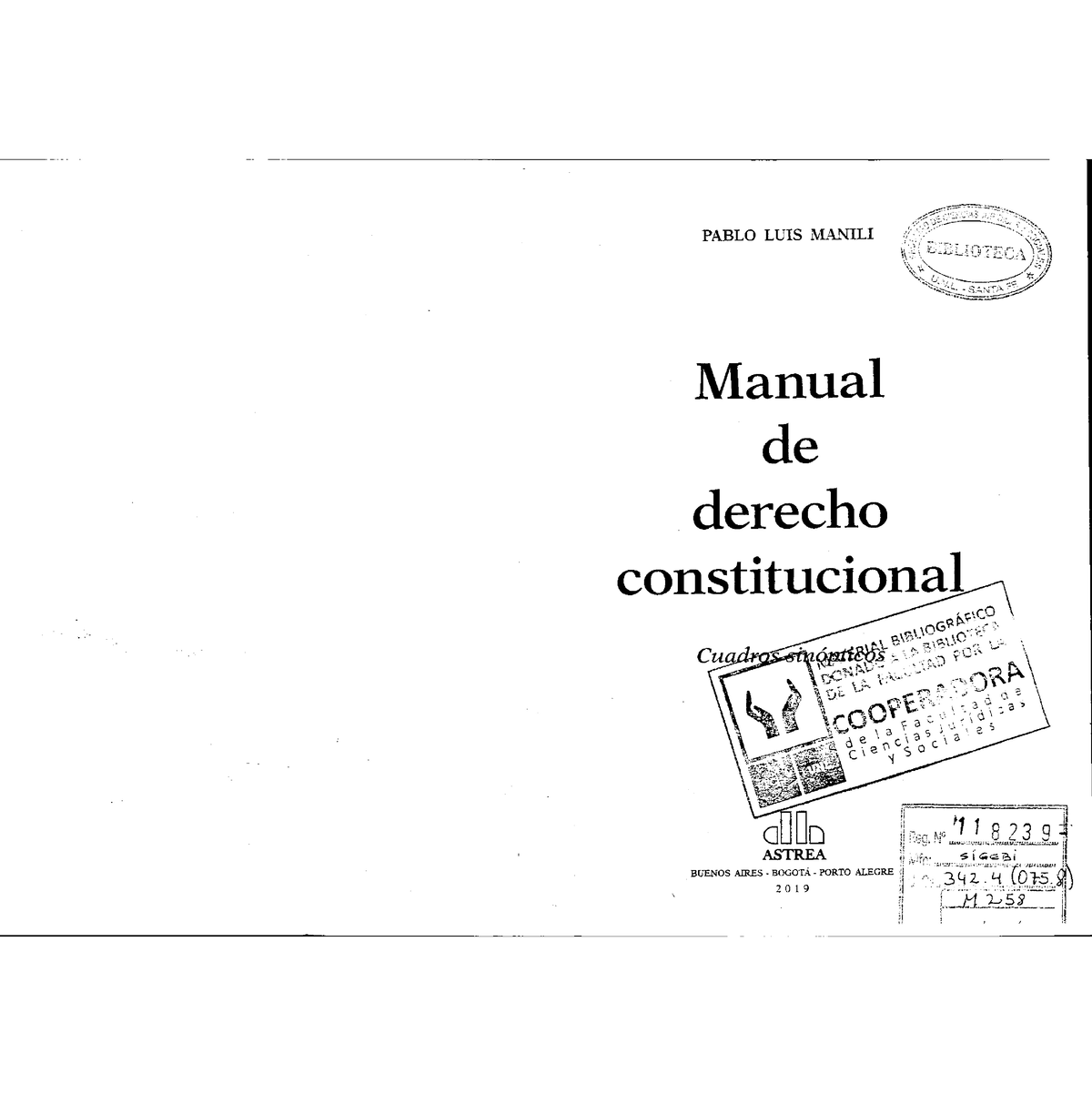 Manual De Derecho Constitucional - Pablo Luis Manili - Studocu