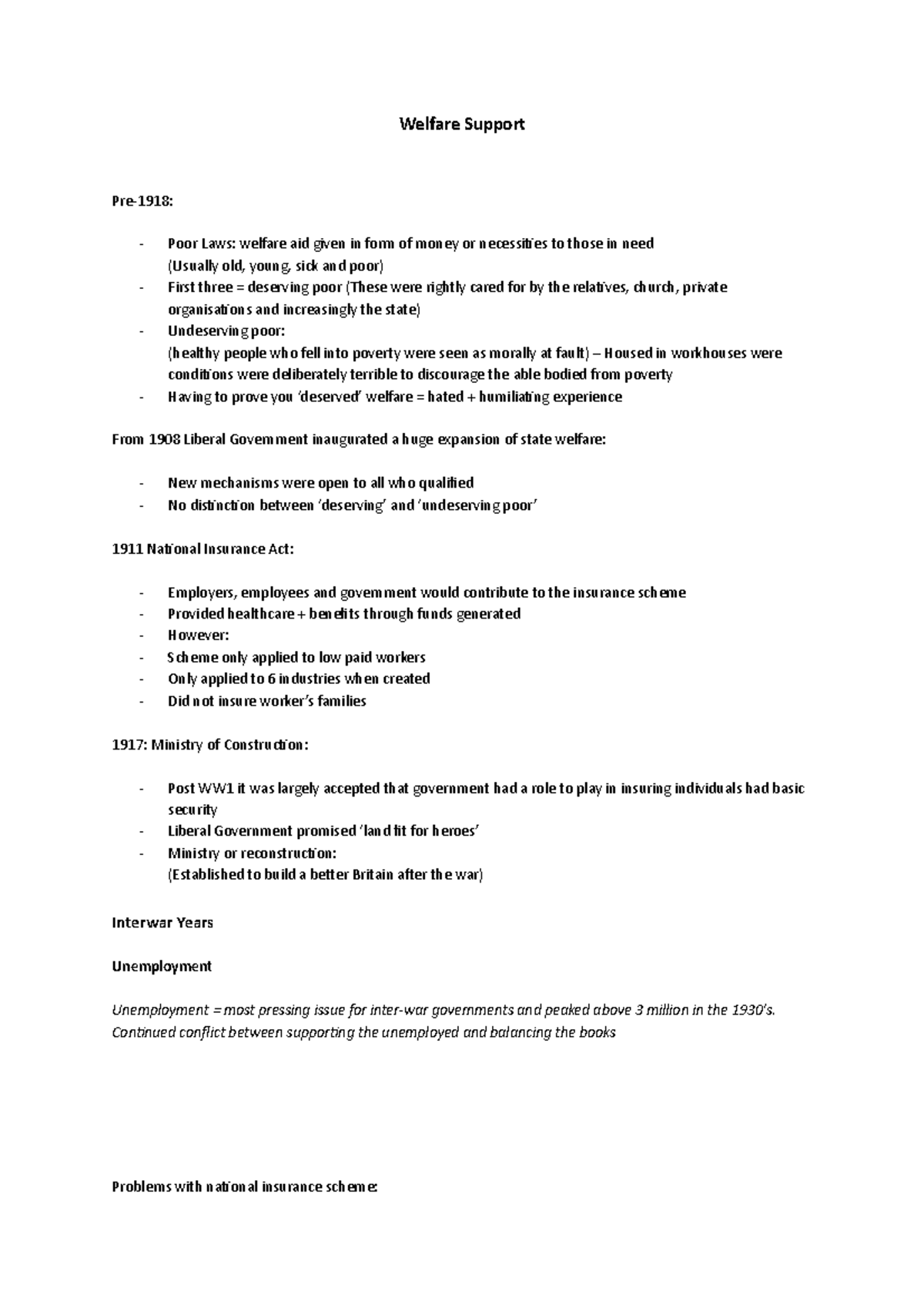 a-level-history-edexcel-unit-2-britain-welfare-support-pre-1918