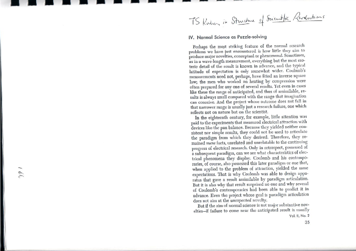 Kuhn SSR normal science as puzzle solving and postscript (2)1 gywe2