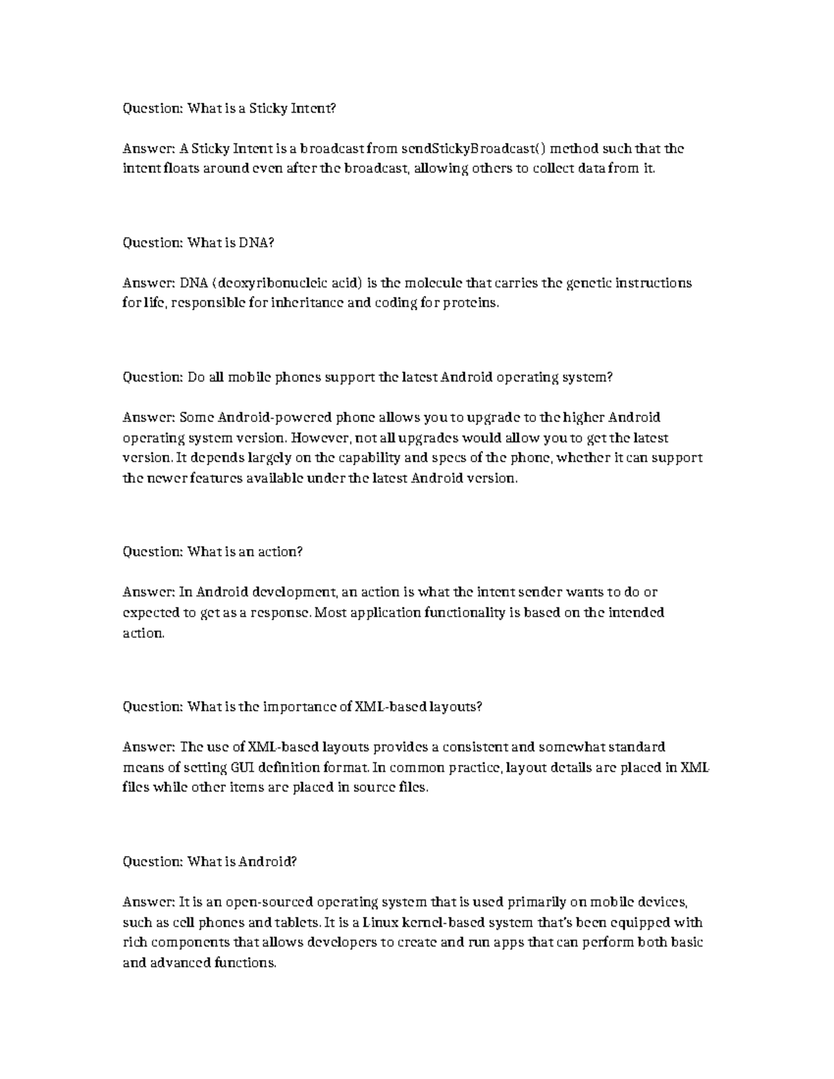 Unmind stroboscopically fensive Question What is a Sticky Intent