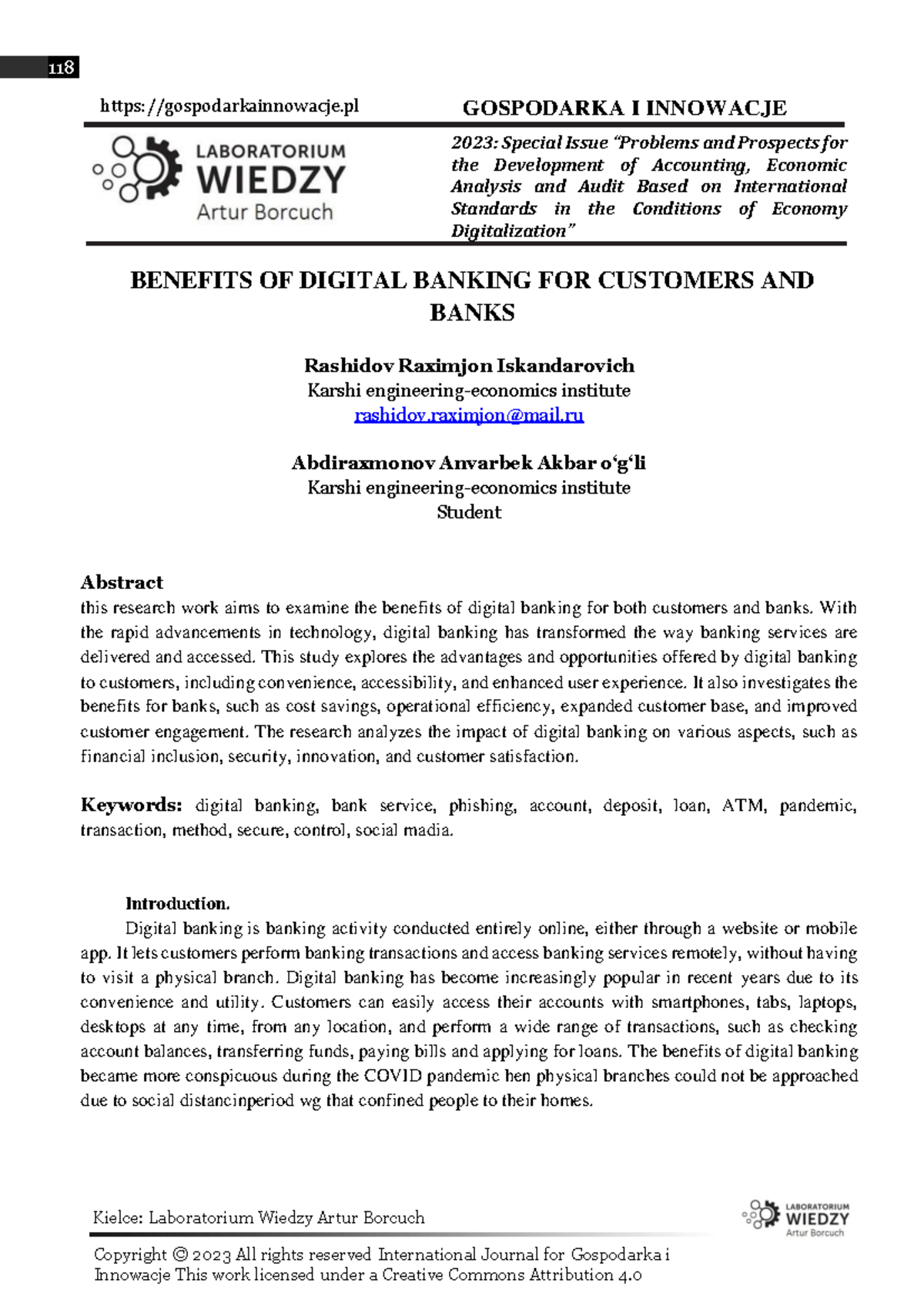 118-123+ Benefits+OF+ Digital+ Banking+FOR+ Customers+AND+ Banks - 118 ...