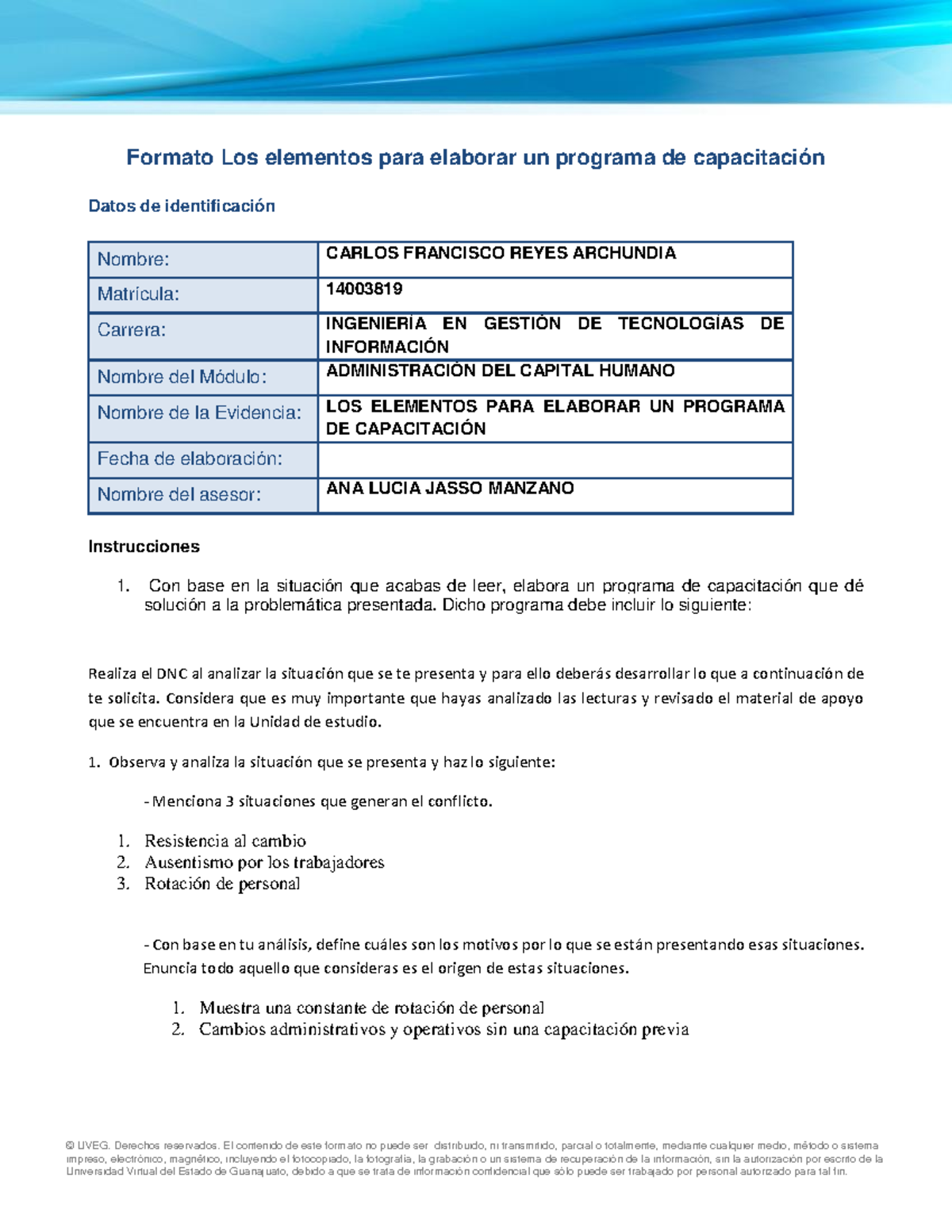 elaborar un plan de capacitacion para proyectos - Gestión estratégica ...