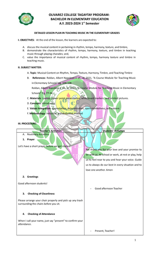 Detailed Lesson PLAN IN ENG1 - ST. CLARE COLLEGE CALOOCAN CITY, NCR ...