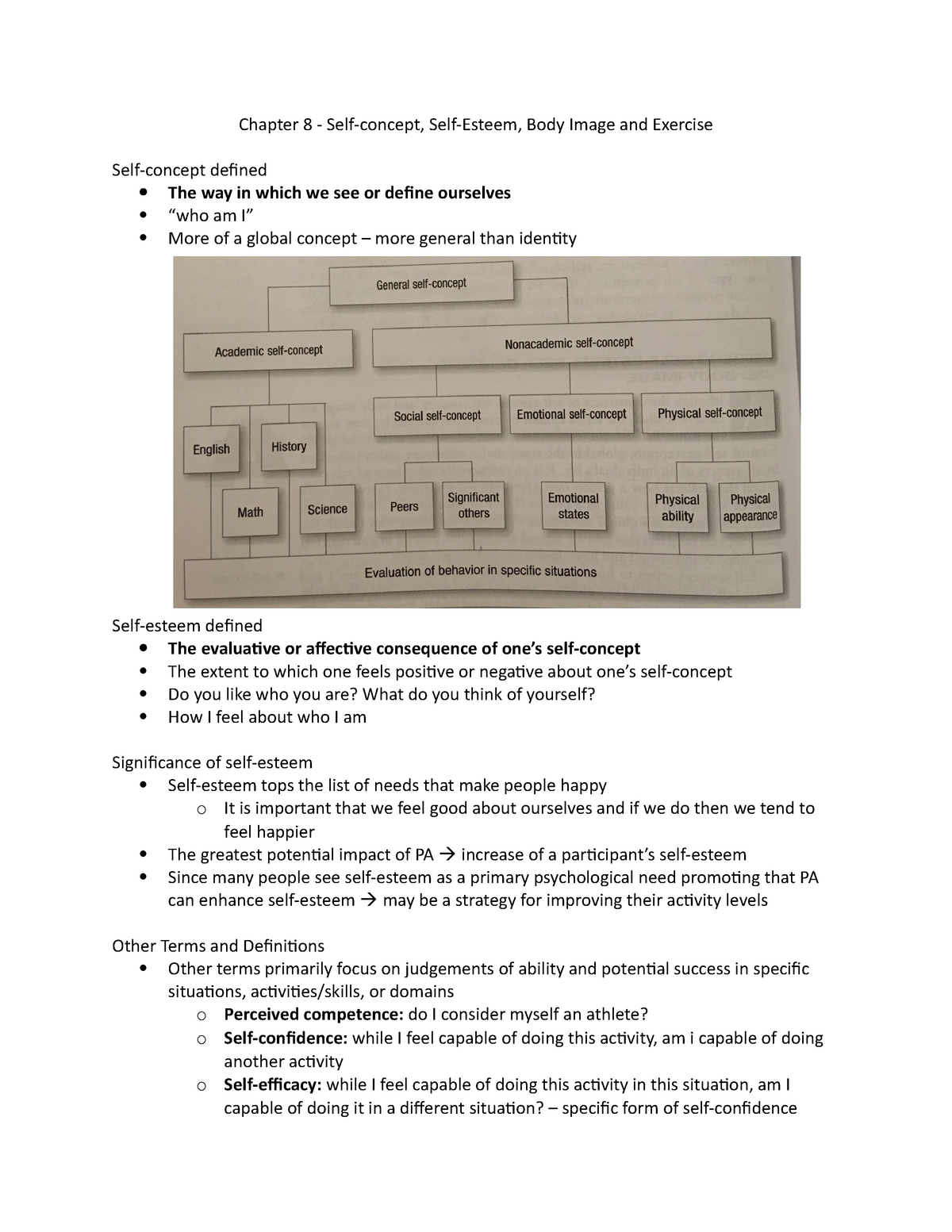 thesis on body image and self esteem